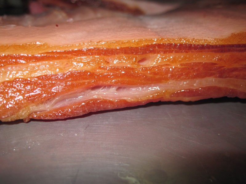 Homemade bacon - applewood smoked